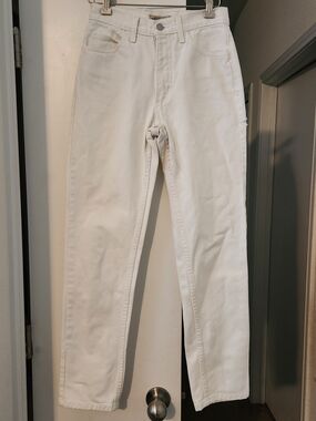 Vintage 80’s 90’s Y2K Guess Jeans Made In USA Sz 24 W25" L29" White Distressed